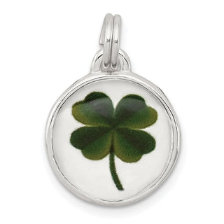 Sterling Silver Four Leaf Clover Charm QC4724