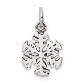 Sterling Silver Antiqued Snowflake Charm