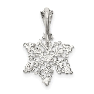 Sterling Silver Diamond-Cut Snowflake Pendant