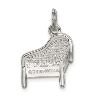 Sterling Silver Enameled Piano Charm
