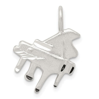 Sterling Silver Diamond-Cut Grand Piano Pendant