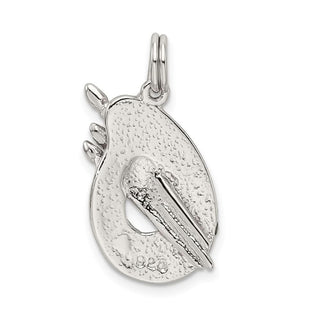 Sterling Silver Enameled Painting Palette Charm