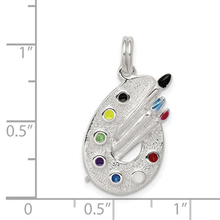 Sterling Silver Enameled Painting Palette Charm