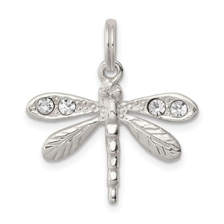 Sterling Silver Preciosa Austrian Crystal Dragonfly Charm
