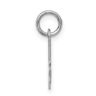 Sterling Silver Rhodium-plated Small Script Initial Z Charm