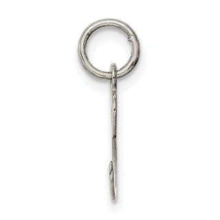 Sterling Silver Rhodium-plated Small Script Initial C Charm