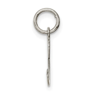 Sterling Silver Rhodium-plated Small Script Initial C Charm