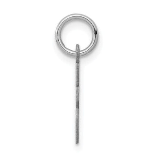 Sterling Silver Rhodium-plated Small Script Initial E Charm