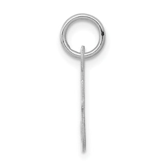 Sterling Silver Rhodium-plated Small Script Initial F Charm