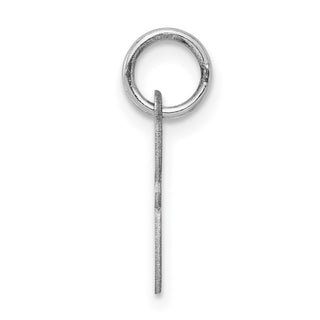 Sterling Silver Rhodium-plated Small Script Initial G Charm