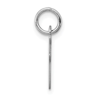 Sterling Silver Rhodium-plated Small Script Initial I Charm