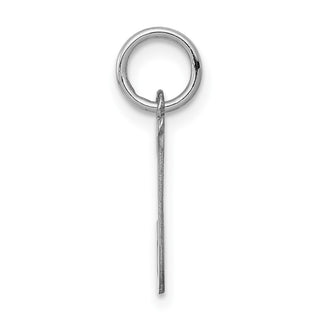 Sterling Silver Rhodium-plated Small Script Initial J Charm