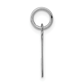 Sterling Silver Rhodium-plated Small Script Initial J Charm