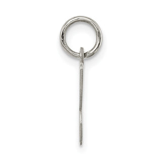 Sterling Silver Rhodium-plated Small Script Initial K Charm