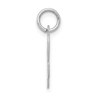 Sterling Silver Rhodium-plated Small Script Initial L Charm