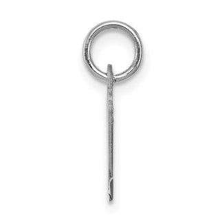 Sterling Silver Rhodium-plated Small Script Initial M Charm