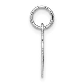 Sterling Silver Rhodium-plated Small Script Initial O Charm