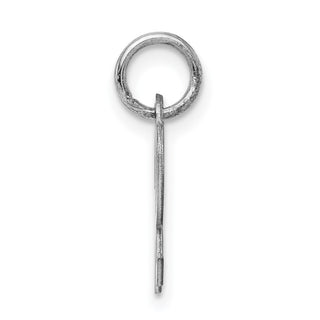 Sterling Silver Rhodium-plated Small Script Initial R Charm