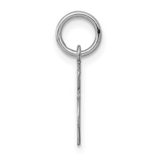 Sterling Silver Rhodium-plated Small Script Initial S Charm