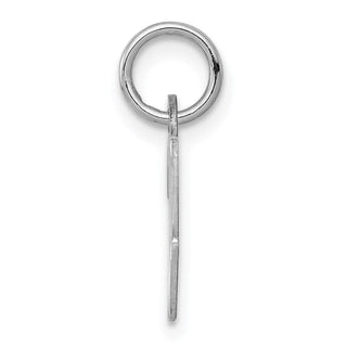 Sterling Silver Rhodium-plated Small Script Initial W Charm