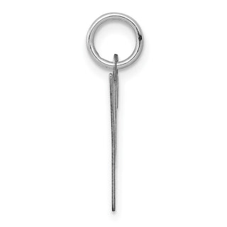 Sterling Silver Rhodium-plated Small Script Initial Y Charm