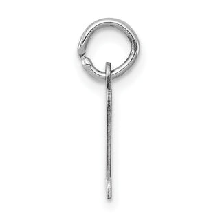 Sterling Silver Rhodium-plated Small Script Initial Z Charm
