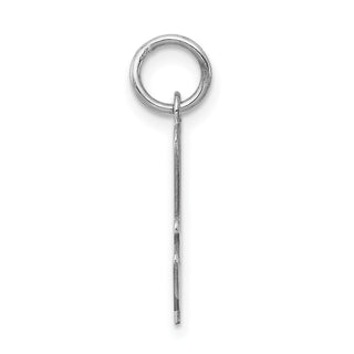 Sterling Silver Rhodium-plated Medium Script Initial A Charm