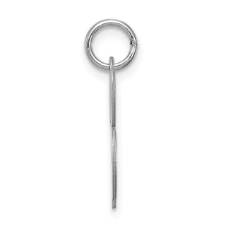 Sterling Silver Rhodium-plated Medium Script Initial B Charm