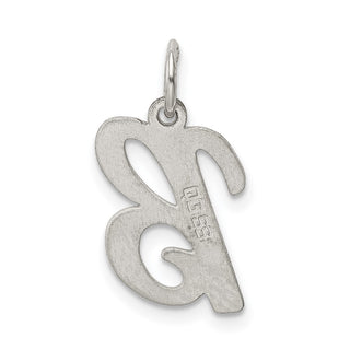 Sterling Silver Rhodium-plated Medium Script Initial B Charm