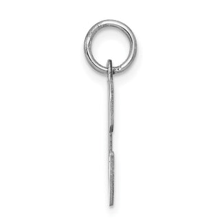 Sterling Silver Rhodium-plated Medium Script Initial C Charm