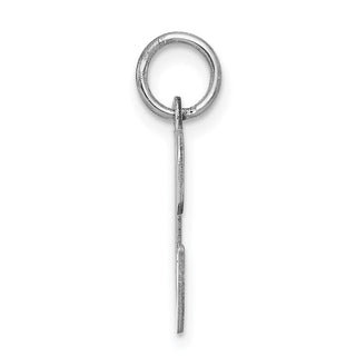 Sterling Silver Rhodium-plated Medium Script Initial C Charm