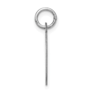 Sterling Silver Rhodium-plated Medium Script Initial D Charm