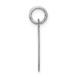 Sterling Silver Rhodium-plated Medium Script Initial D Charm