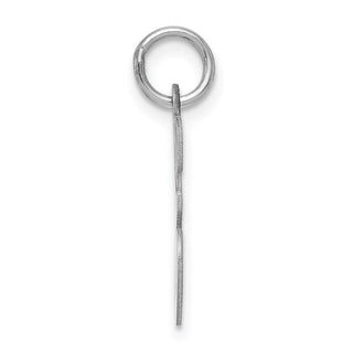 Sterling Silver Rhodium-plated Medium Script Initial E Charm