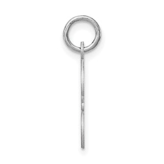 Sterling Silver Rhodium-plated Medium Script Initial F Charm