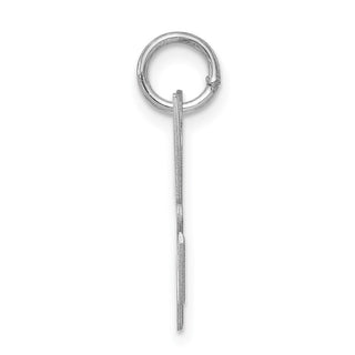 Sterling Silver Rhodium-plated Medium Script Initial H Charm