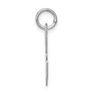 Sterling Silver Rhodium-plated Medium Script Initial H Charm