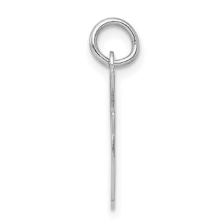 Sterling Silver Rhodium-plated Medium Script Initial I Charm
