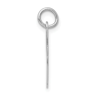 Sterling Silver Rhodium-plated Medium Script Initial I Charm