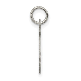 Sterling Silver Rhodium-plated Medium Script Initial J Charm