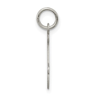 Sterling Silver Rhodium-plated Medium Script Initial J Charm