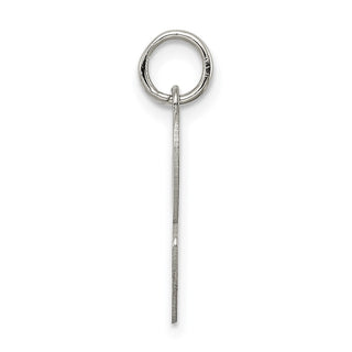 Sterling Silver Rhodium-plated Medium Script Initial L Charm