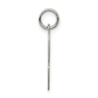 Sterling Silver Rhodium-plated Medium Script Initial L Charm