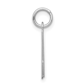 Sterling Silver Rhodium-plated Medium Script Initial M Charm