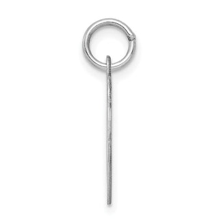Sterling Silver Rhodium-plated Medium Script Initial O Charm