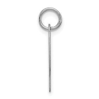 Sterling Silver Rhodium-plated Medium Script Initial P Charm