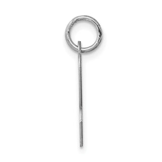 Sterling Silver Rhodium-plated Medium Script Initial R Charm