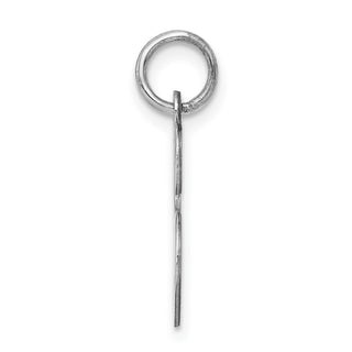 Sterling Silver Rhodium-plated Medium Script Initial S Charm