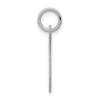Sterling Silver Rhodium-plated Medium Script Initial T Charm