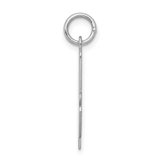Sterling Silver Rhodium-plated Large Script Initial A Charm